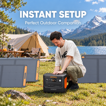 200W Portable Foldable Solar Panel with Stand - IP68 Waterproof