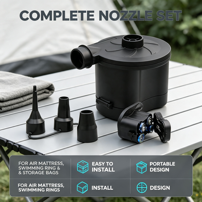 Battery Powered Portable Electric Air Pump for Inflation and Deflation