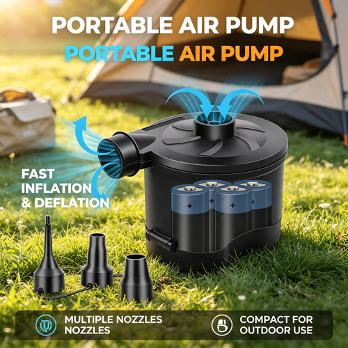 Battery Powered Portable Electric Air Pump for Inflation and Deflation