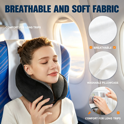 Memory Foam Travel Neck Pillow with Travel Accessories
