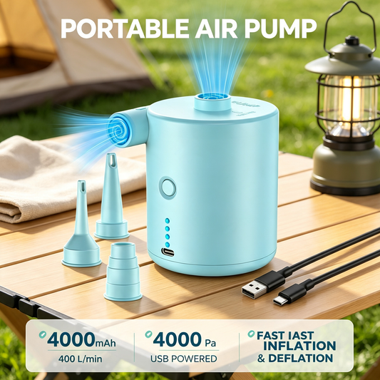 Portable Rechargeable Electric Air Pump for Inflation and Deflation