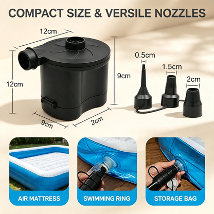 Battery Powered Portable Electric Air Pump for Inflation and Deflation